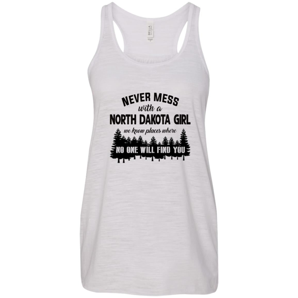Never Mess With A North Dakota Girl T Shirt - T-shirt Teezalo