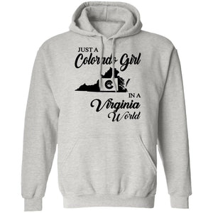 Just A Colorado Girl In A Virginia  World T-shirt - T-shirt Teezalo
