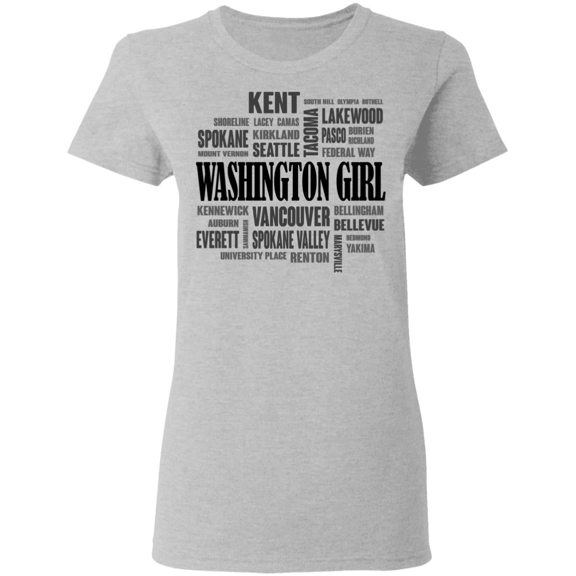 Washington Girl & City T-Shirt - T-shirt Teezalo