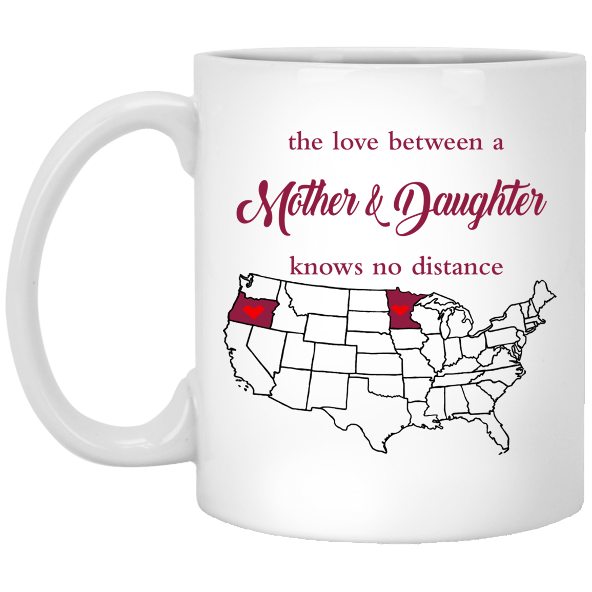 Oregon Minnesota Mother And Daughter Mug - Mug Teezalo