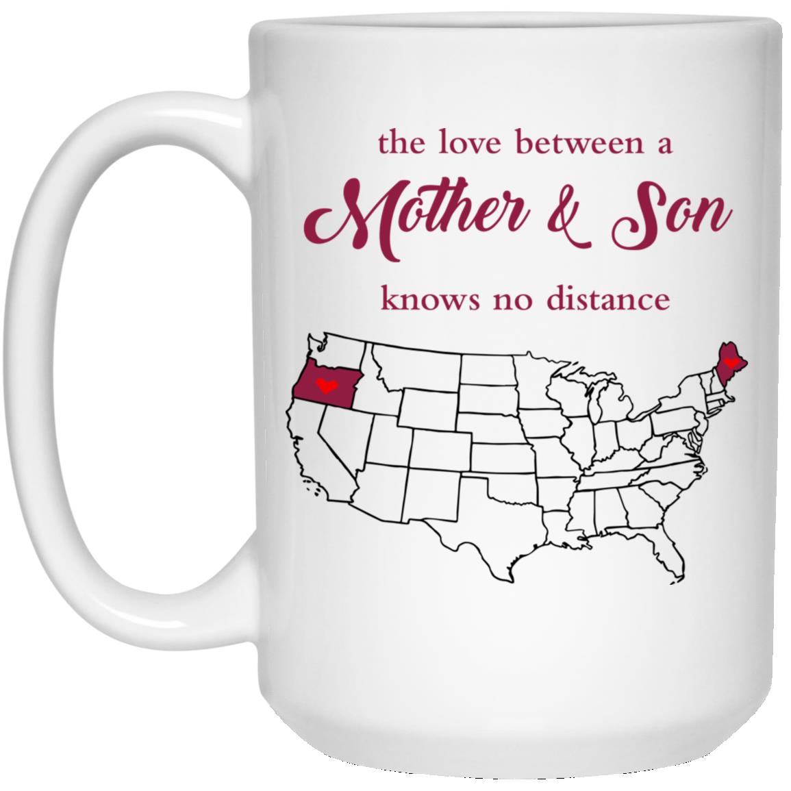 Maine Oregon The Love Between Mother And Son Mug - Mug Teezalo