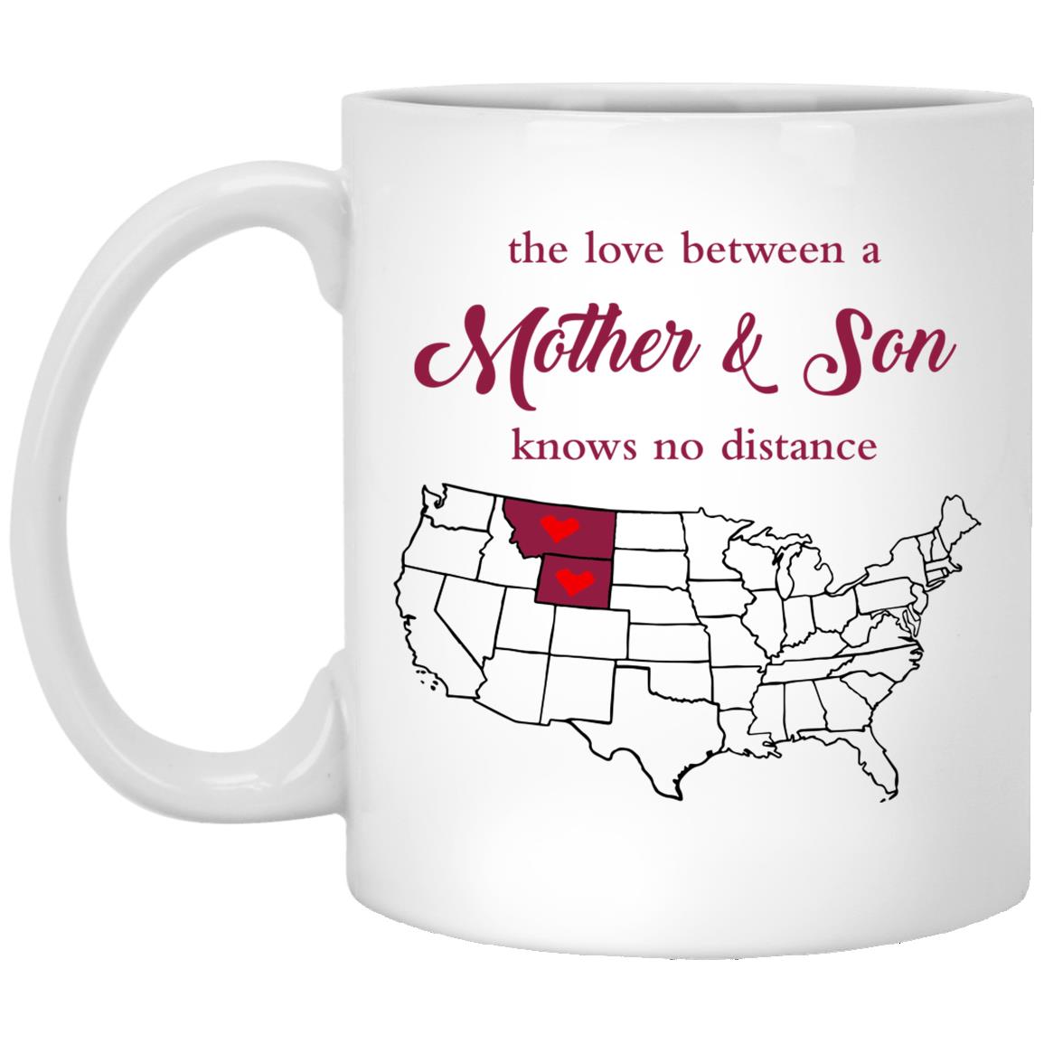 Wyoming Montana The Love Between Mother And Son Mug - Mug Teezalo