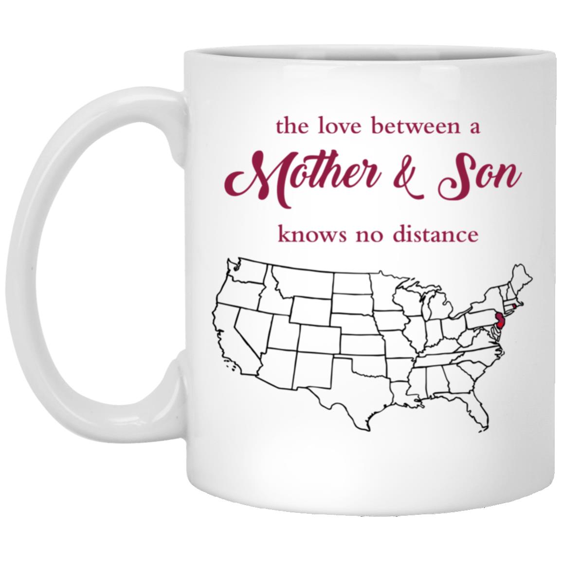 New Jersey Rhode Island The Love Between Mother And Son Mug - Mug Teezalo