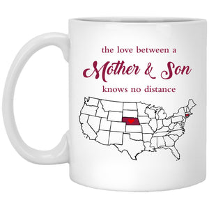 Connecticut Nebraska The Love Between Mother And Son Mug - Mug Teezalo