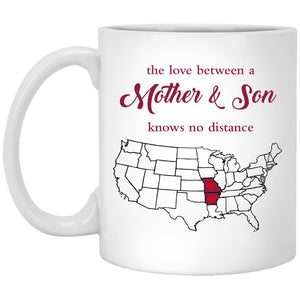 Arkansas Missouri The Love Between Mother And Son Mug - Mug Teezalo