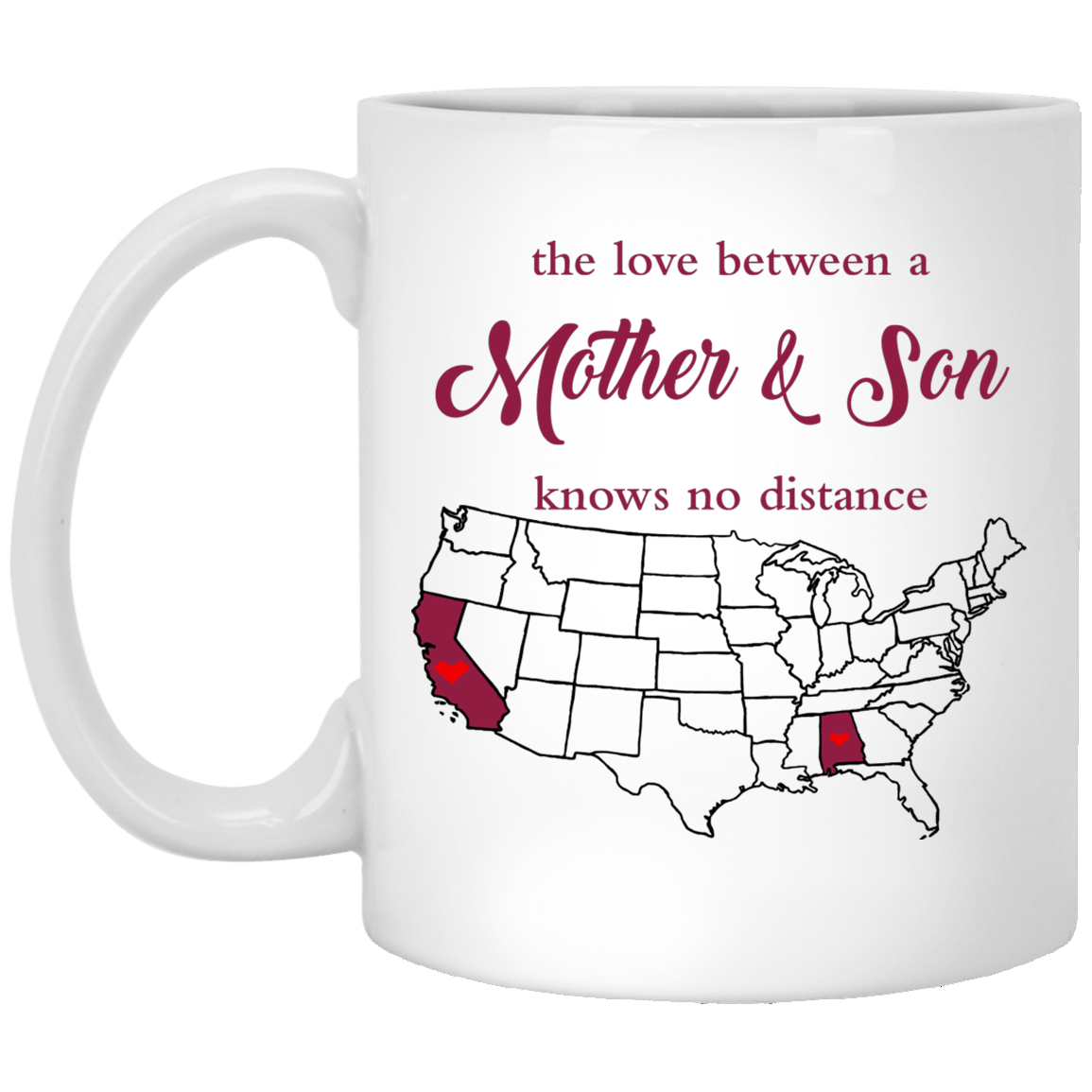 Alabama California Love Between Mother And Son Mug - Mug Teezalo