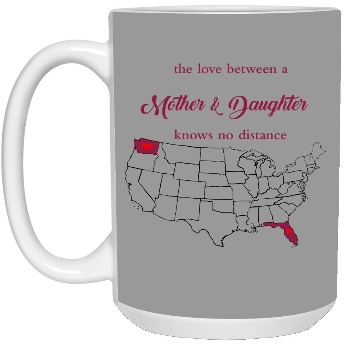Washington Florida The Love A Mother And Daughter Mug - Mug Teezalo