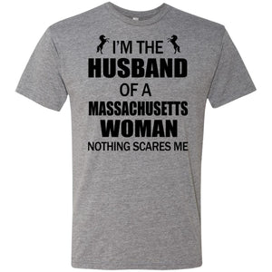 I'm The Husband Of A Massachusetts Woman T-shirt - T-shirt Teezalo