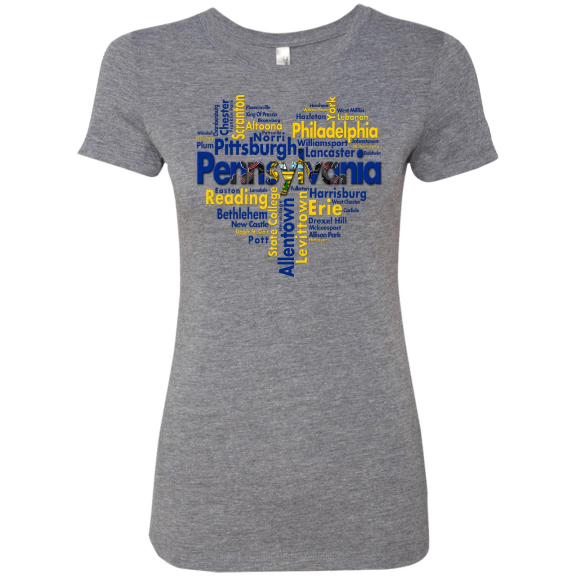Pennsylvania City Heart T-Shirt - T-shirt Teezalo