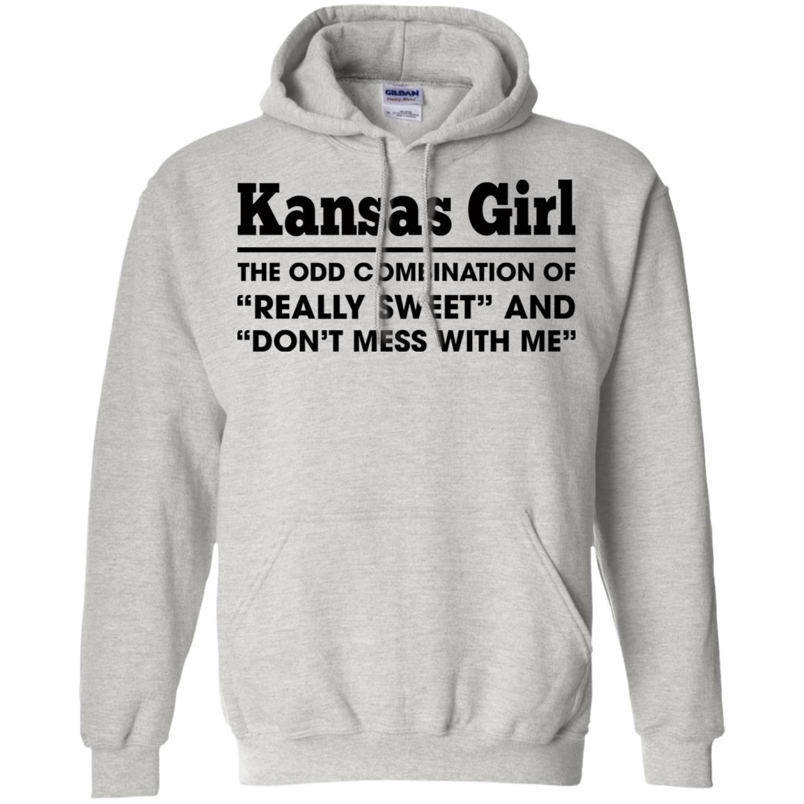 Kansas Girl Of Really Sweet And Don't Mess With Me T-Shirt - T-shirt Teezalo