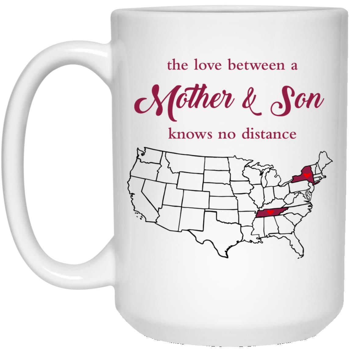 Tennessee New York The Love Between Mother And Son Mug - Mug Teezalo