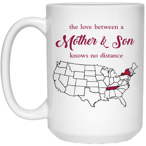 Tennessee New York The Love Between Mother And Son Mug - Mug Teezalo