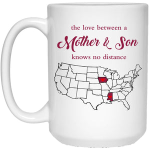 Mississippi Iowa The Love Between Mother And Son Mug - Mug Teezalo
