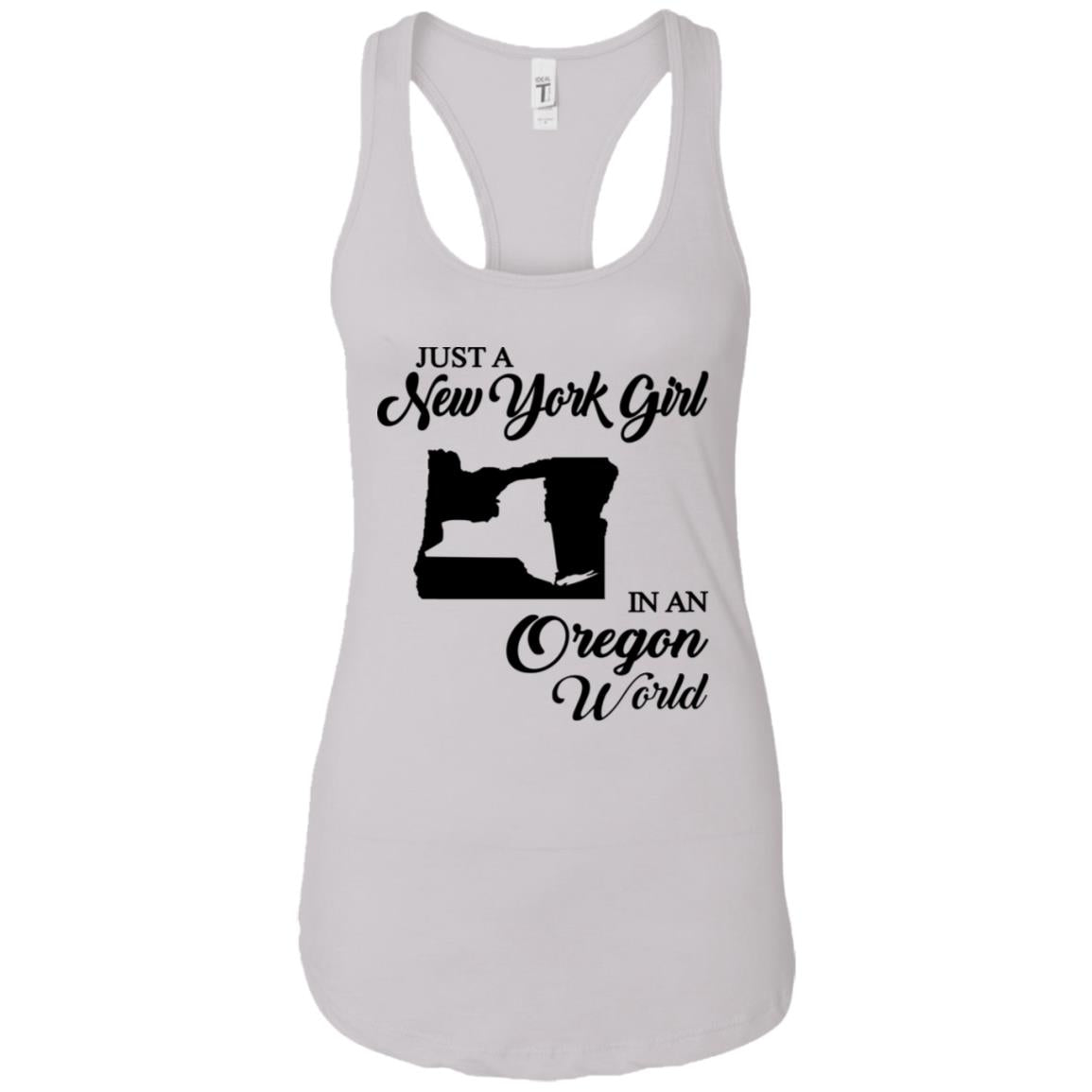 Just A New York Girl In An Oregon World T-Shirt - T-shirt Teezalo