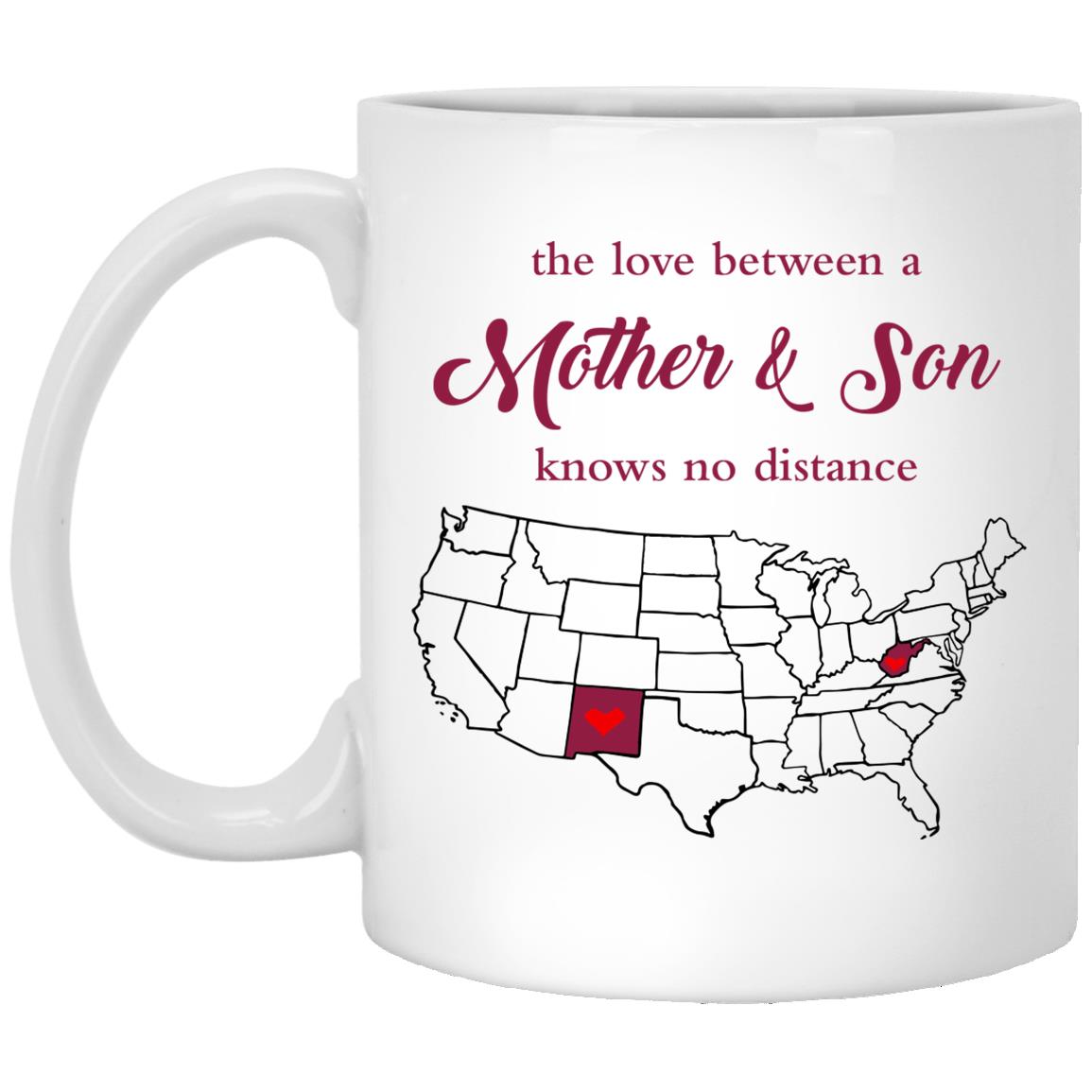 West Virginia New Mexico The Love Between Mother And Son Mug - Mug Teezalo