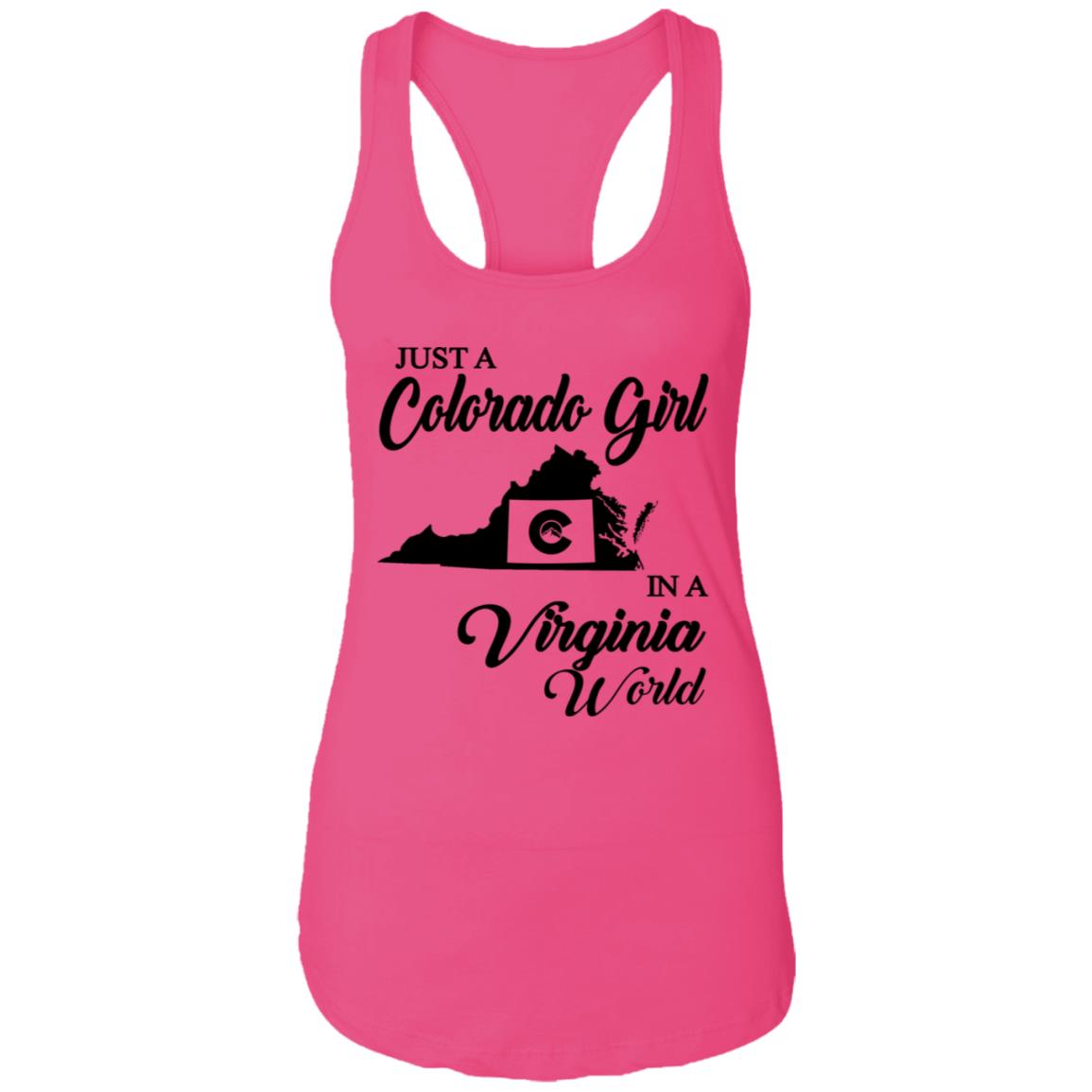 Just A Colorado Girl In A Virginia  World T-shirt - T-shirt Teezalo