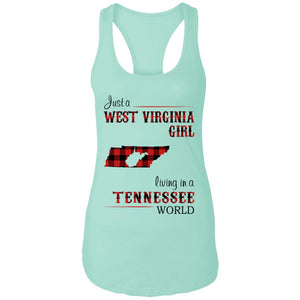 Just A West Virginia Girl Living In A Tennessee World T Shirt - T-shirt Teezalo