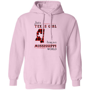 Just A Texas Girl Living In A Mississippi World T- Shirt - T-shirt Teezalo