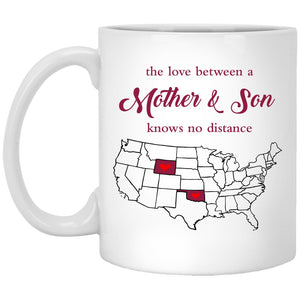 Wyoming Oklahoma The Love Between Mother And Son Mug - Mug Teezalo