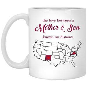 Virginia New Mexico The Love Between Mother And Son Mug - Mug Teezalo