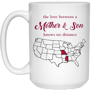 Mississippi Missouri The Love Between Mother And Son Mug - Mug Teezalo