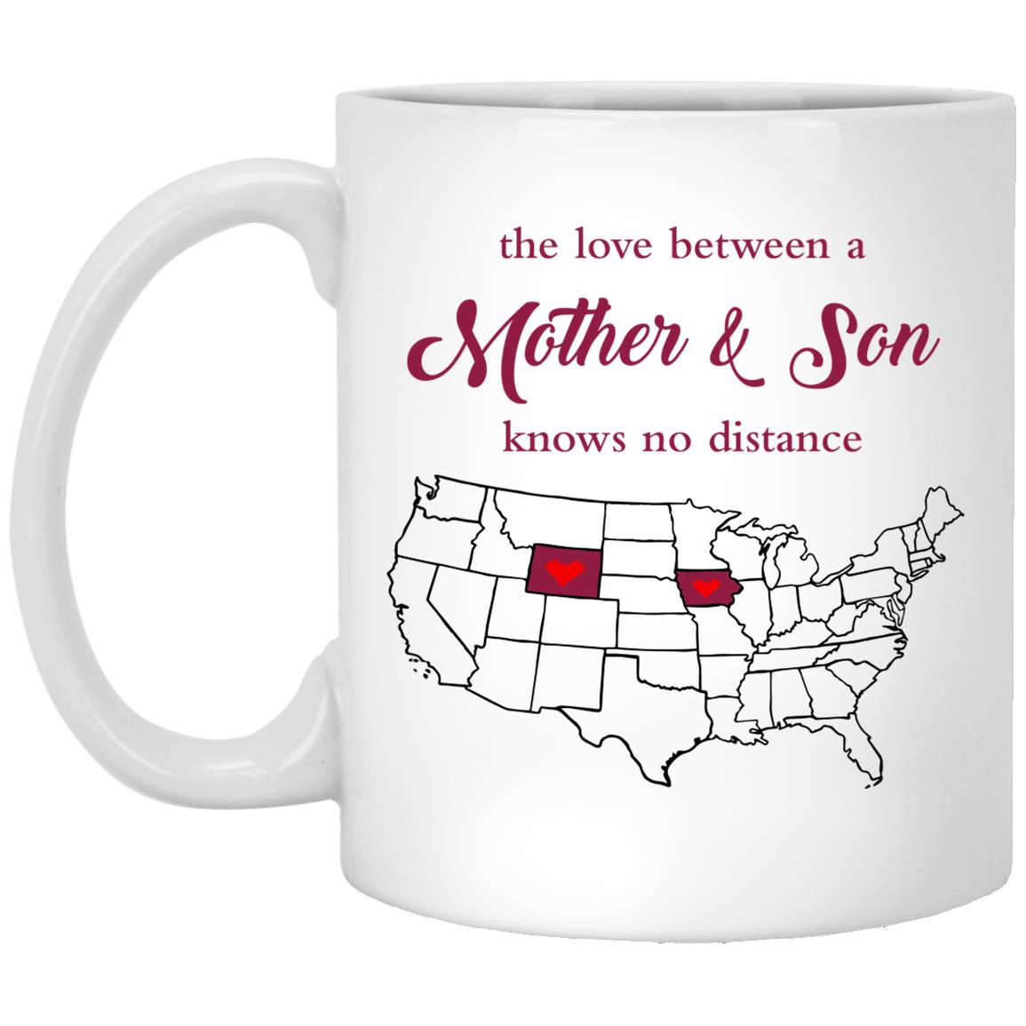 Wyoming Iowa The Love Between Mother And Son Mug - Mug Teezalo