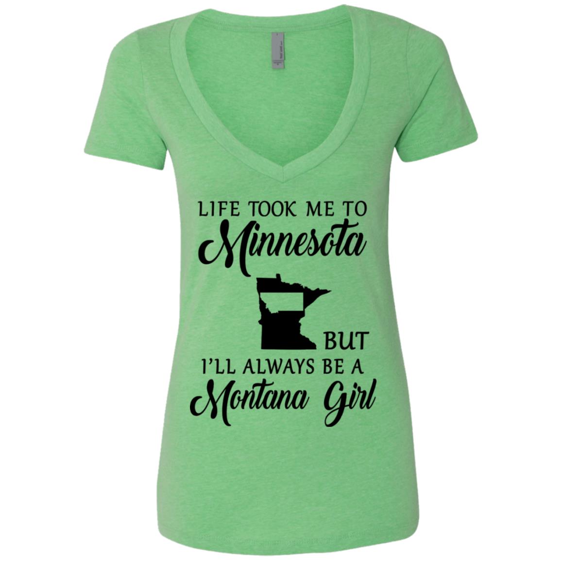 Montana Girl Life Took Me To Minnesota T-Shirt - T-shirt Teezalo