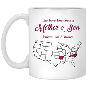 Arkansas North Carolina	The Love Between Mother And Son Mug - Mug Teezalo