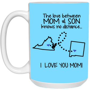 New Mexico Virginia The Love Between Mom And Son Mug - Mug Teezalo