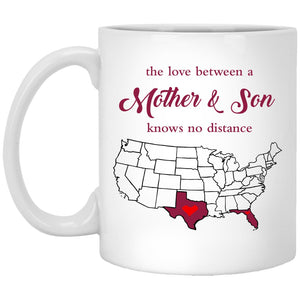Florida Texas The Love Between Mother And Son Mug - Mug Teezalo