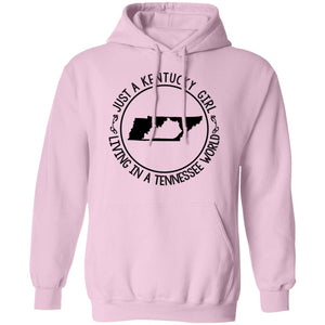 Kentucky Girl Living In Tennessee World Hoodie - T-shirt Teezalo