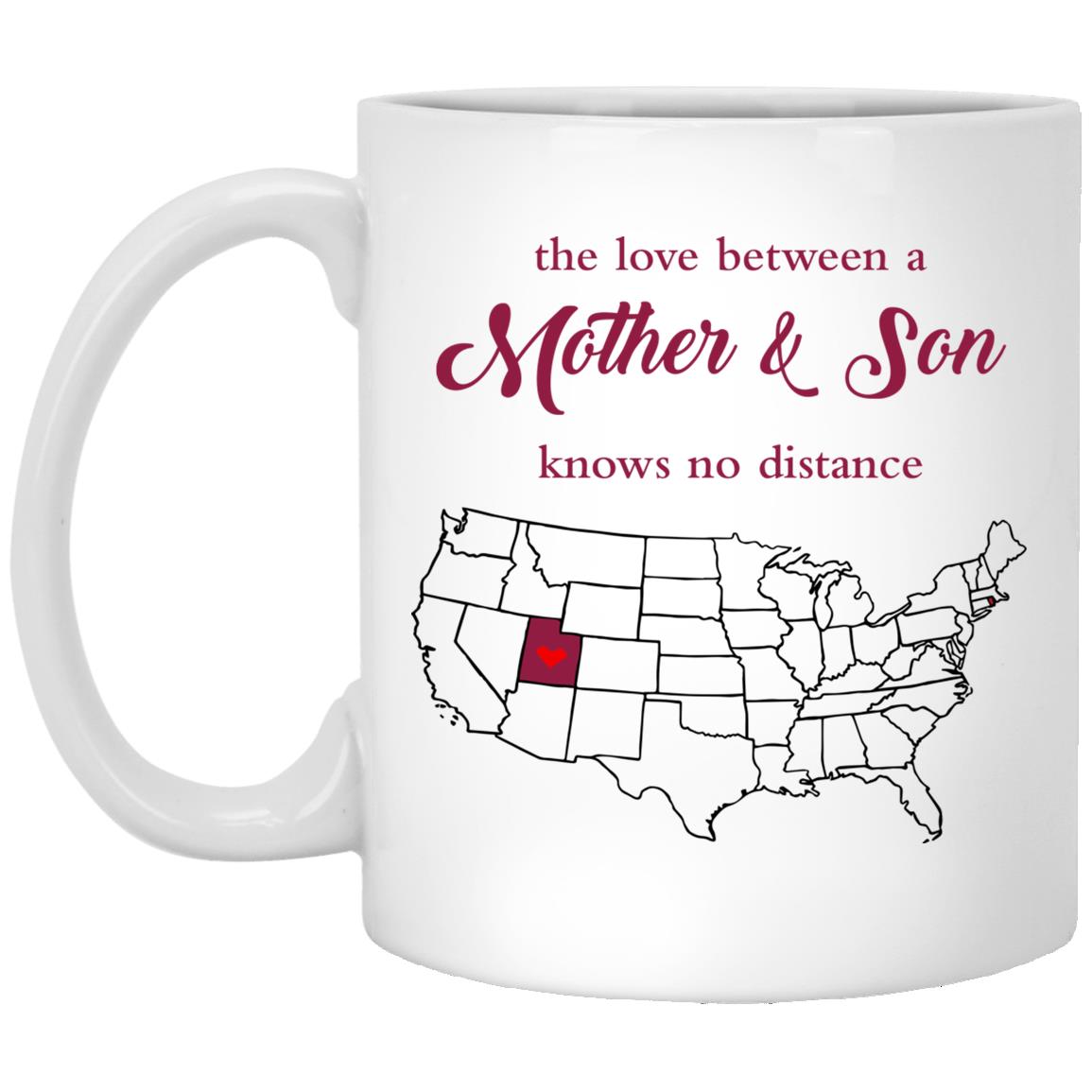 Rhode Island Utah The Love Between Mother And Son Mug - Mug Teezalo