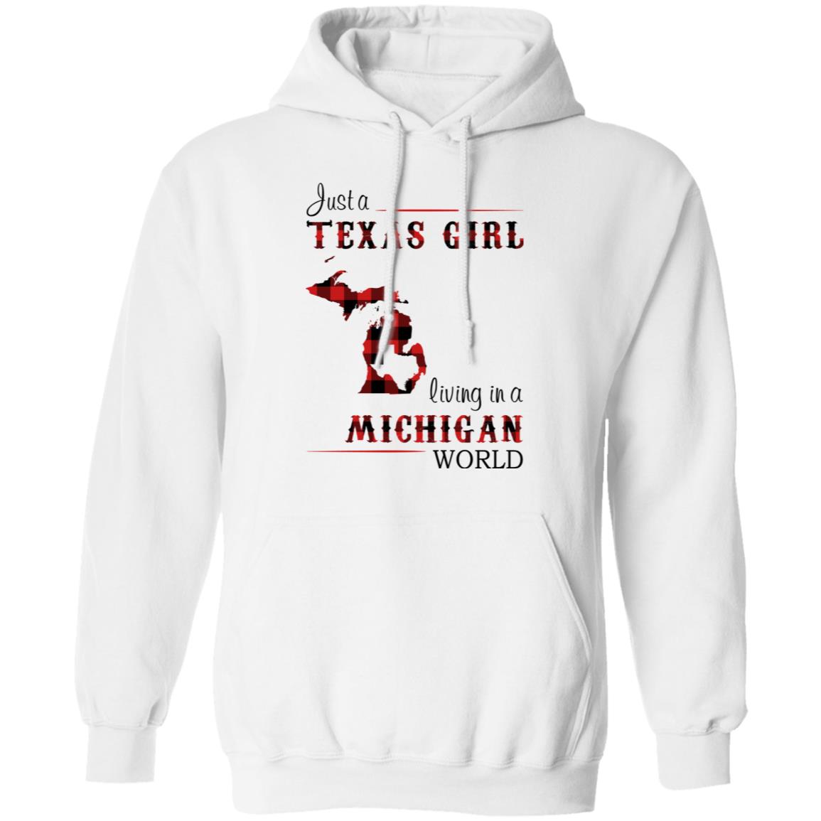 Just A Texas Girl Living In A Michigan World T- Shirt - T-shirt Teezalo