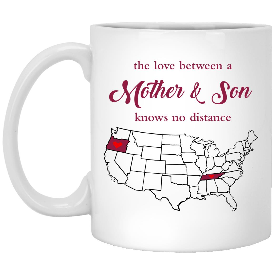 Tennessee Oregon The Love Between Mother And Son Mug - Mug Teezalo