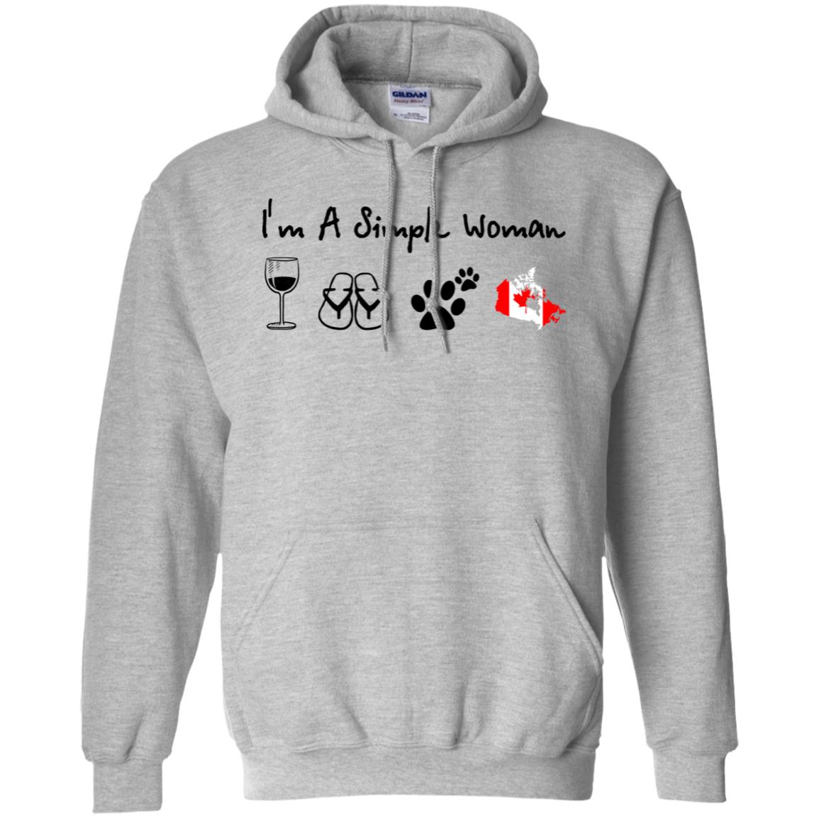 Canada I'm A Simple Woman Hoodie - Hoodie Teezalo