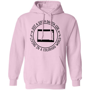Just A South Dakota Girl Living In Colorado World T-Shirt - T-shirt Teezalo
