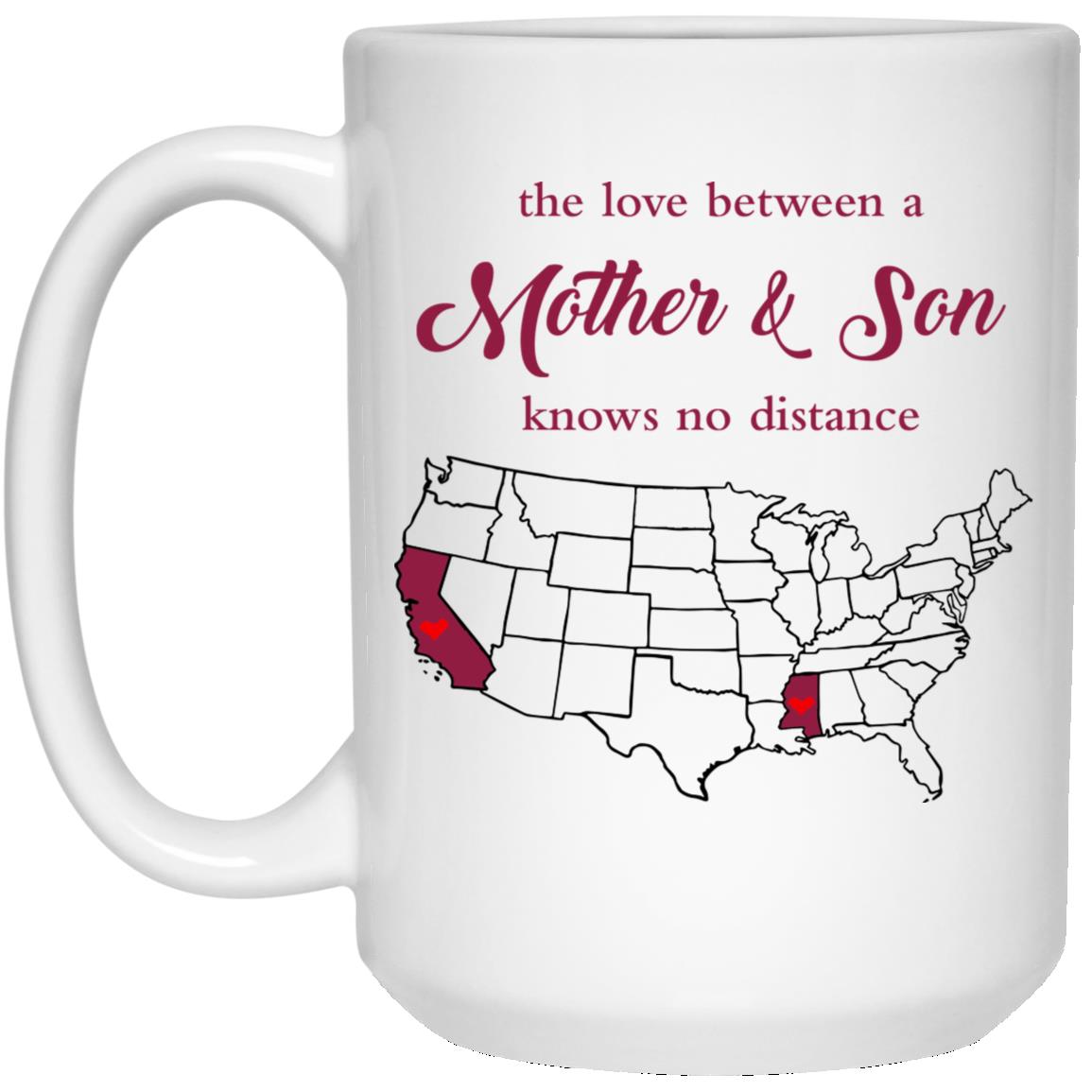 Mississippi California The Love Between Mother And Son Mug - Mug Teezalo