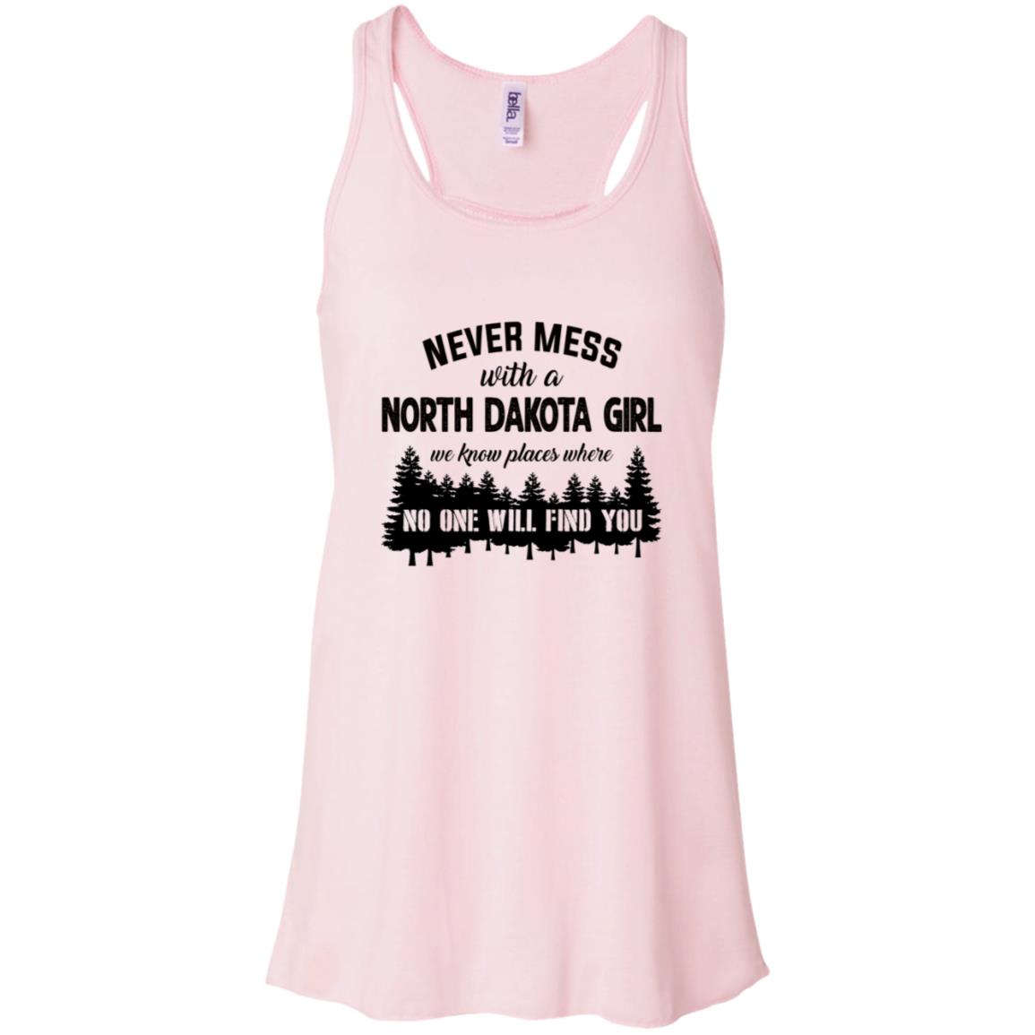 Never Mess With A North Dakota Girl T Shirt - T-shirt Teezalo
