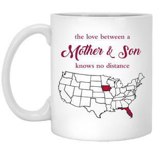 Florida Iowa The Love Between Mother And Son Mug - Mug Teezalo