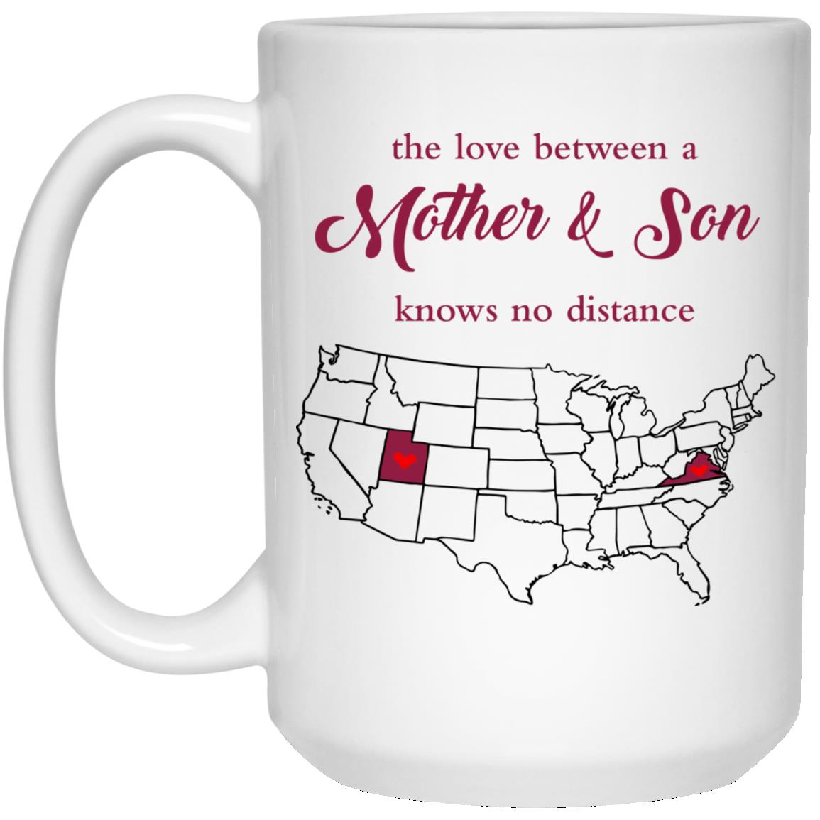 Virginia Utah The Love Between Mother And Son Mug - Mug Teezalo
