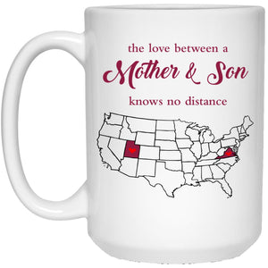 Virginia Utah The Love Between Mother And Son Mug - Mug Teezalo