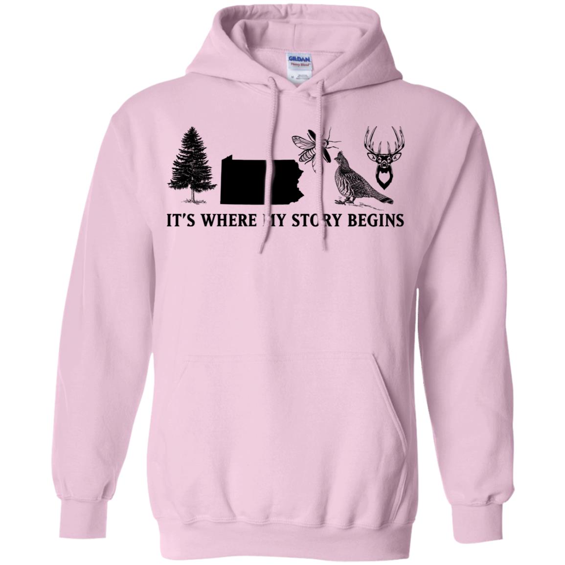 Pennsylvania Where My Story Begins T-Shirt - T-shirt Teezalo