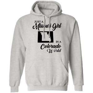 Just A Missouri Girl In A Colorado World T- Shirt - T-shirt Teezalo