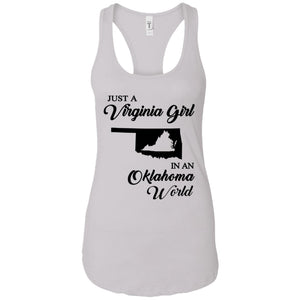 Just A Virginia Girl In An Oklahoma World T-Shirt - T-shirt Teezalo