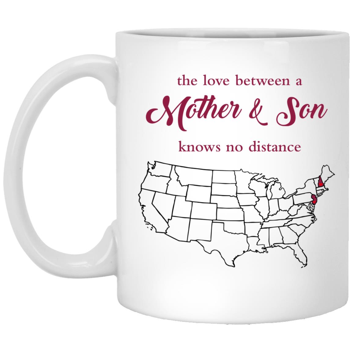 New Jersey New Hampshire The Love Between Mother And Son Mug - Mug Teezalo