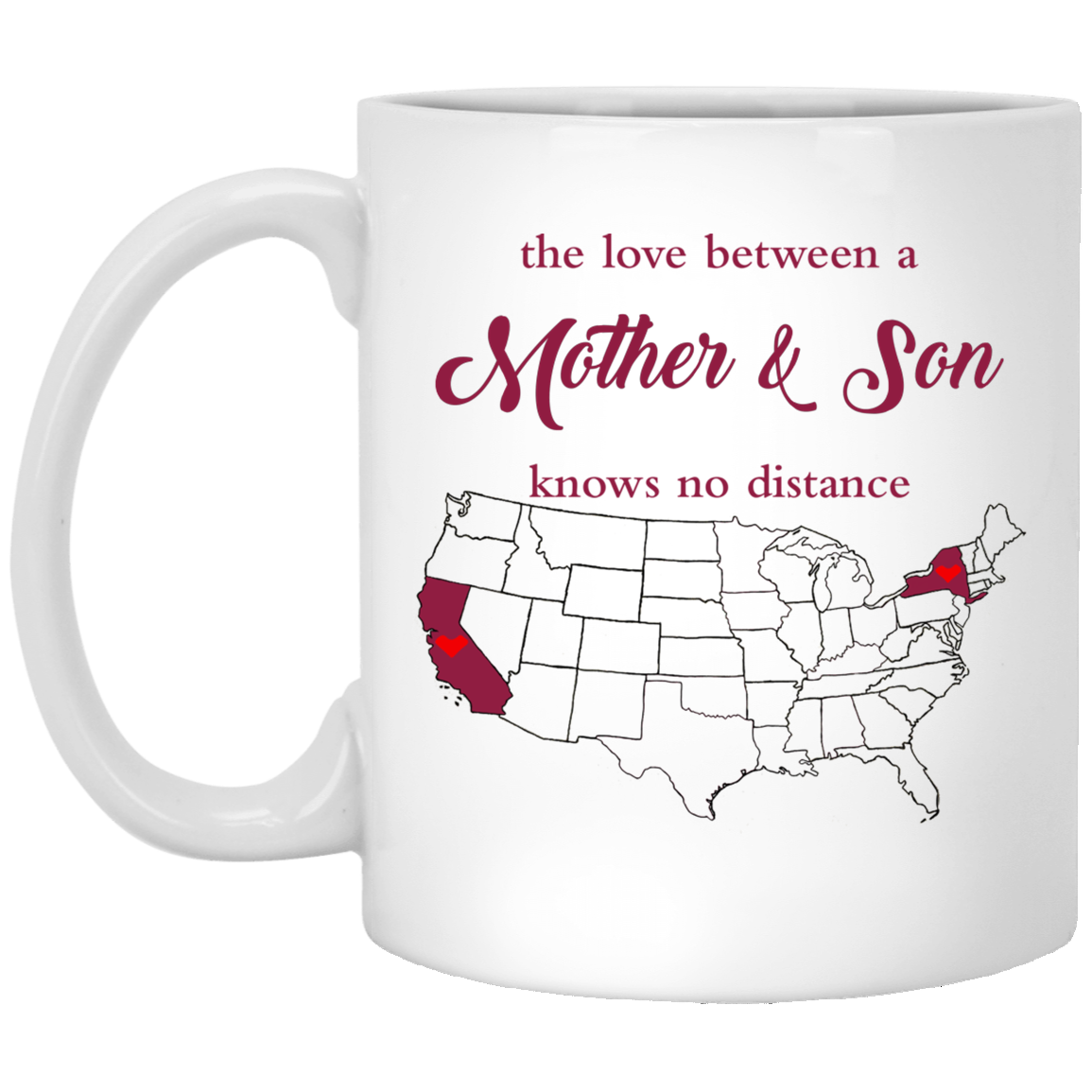 New York California Mother And Son Mug - Mug Teezalo
