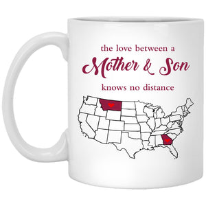 Montana Georgia The Love Between Mother And Son Mug - Mug Teezalo