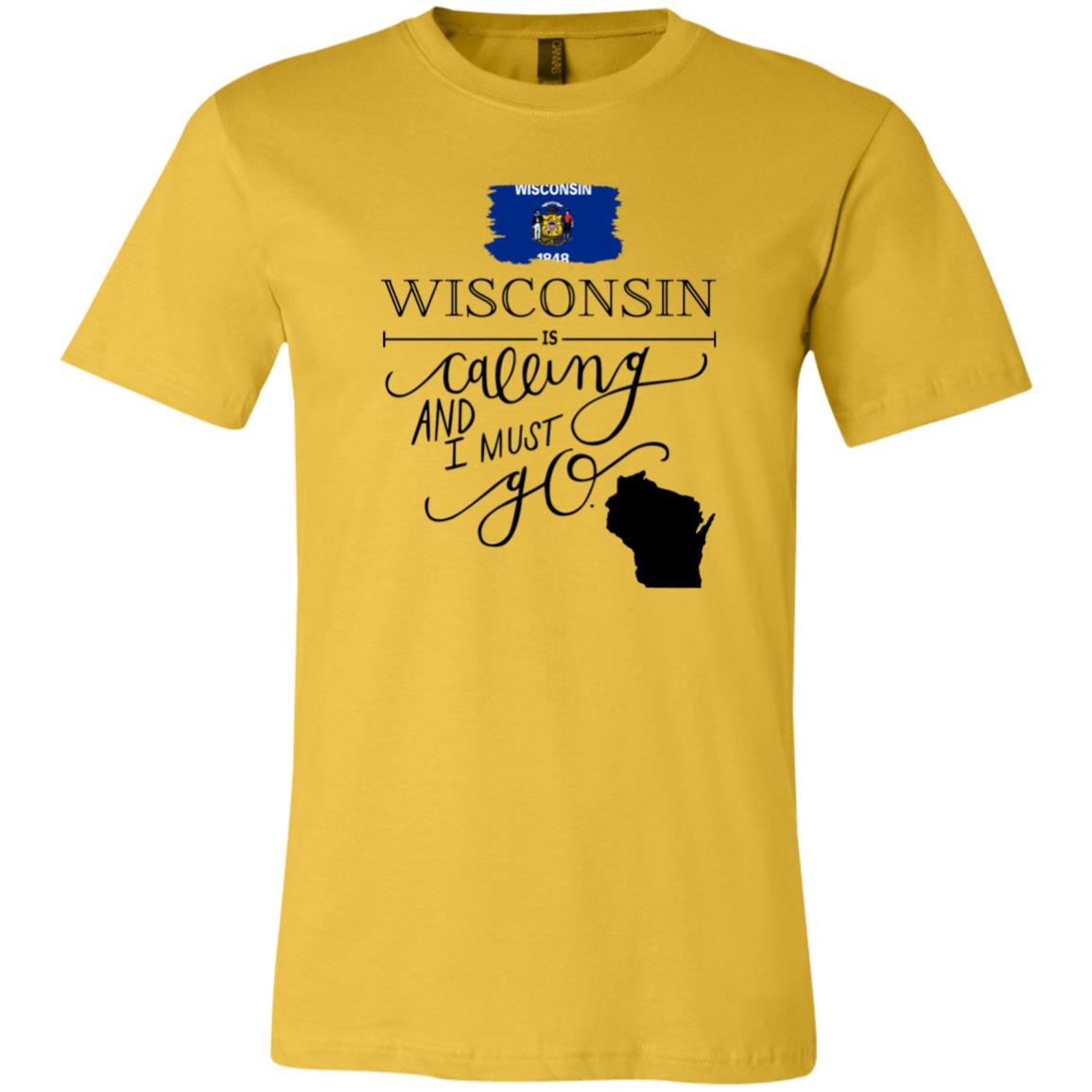 Wisconsin Is Calling And I Must Go Funny T-Shirt - T-shirt Teezalo
