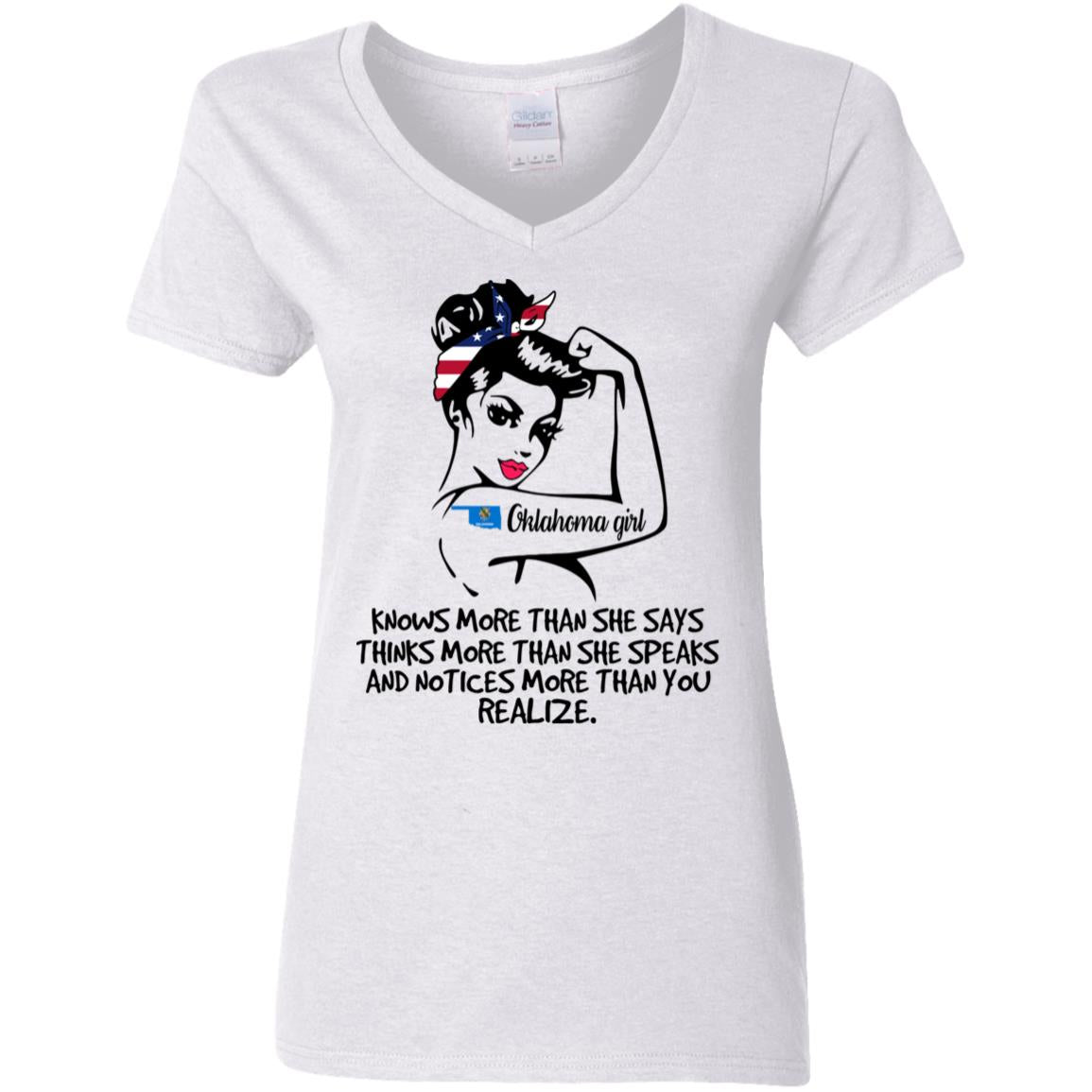 Oklahoma Girl Knows More Than She Says Hoodie - Hoodie Teezalo