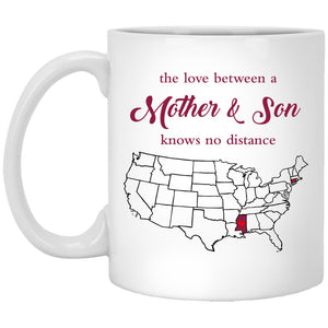 Mississippi Connecticut The Love Between Mother And Son Mug - Mug Teezalo